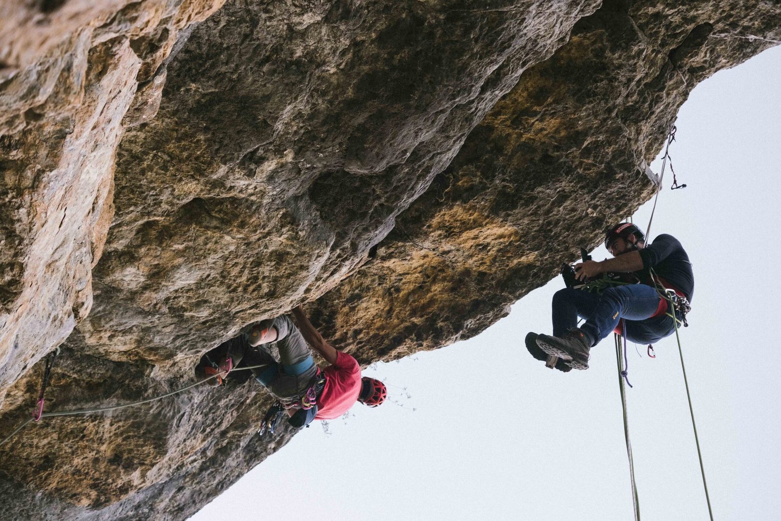 Making of de rodaje de escalada en los Pirineos